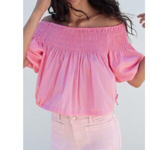 NWOT- ZARA OFF THE SHOULDER ELASTICIZED TOP SIZE S